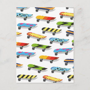 Skateboard Cartoon. Postcard