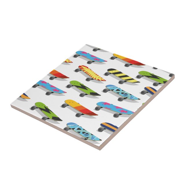 Skateboard Cartoon. Tile (Side)