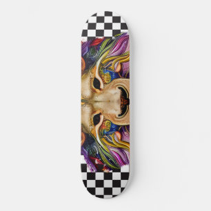 Skateboard Chequered Retro Cool Sweet Lion Eyes