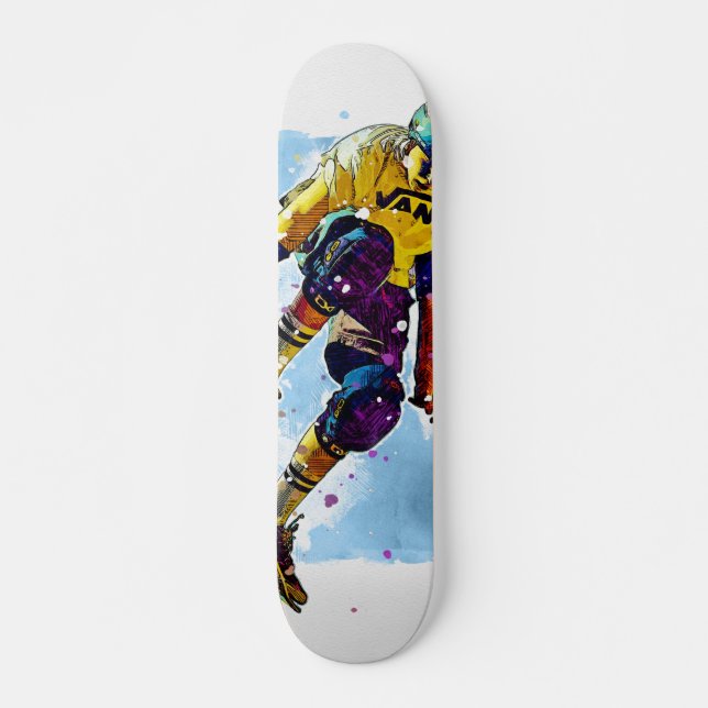 Skateboard Chico on skateboard jumping (Front)