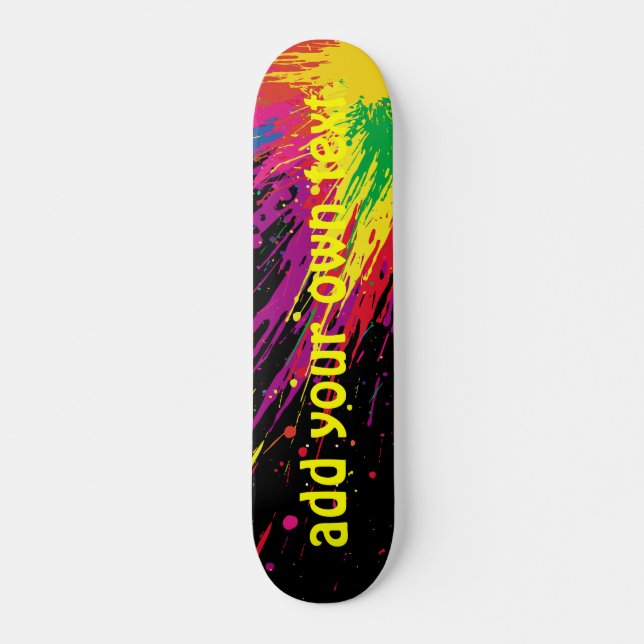 skateboard-colourful paint skateboard (Front)