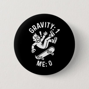 Skateboard Crash Accident Survivor Get Well Skateb 6 Cm Round Badge