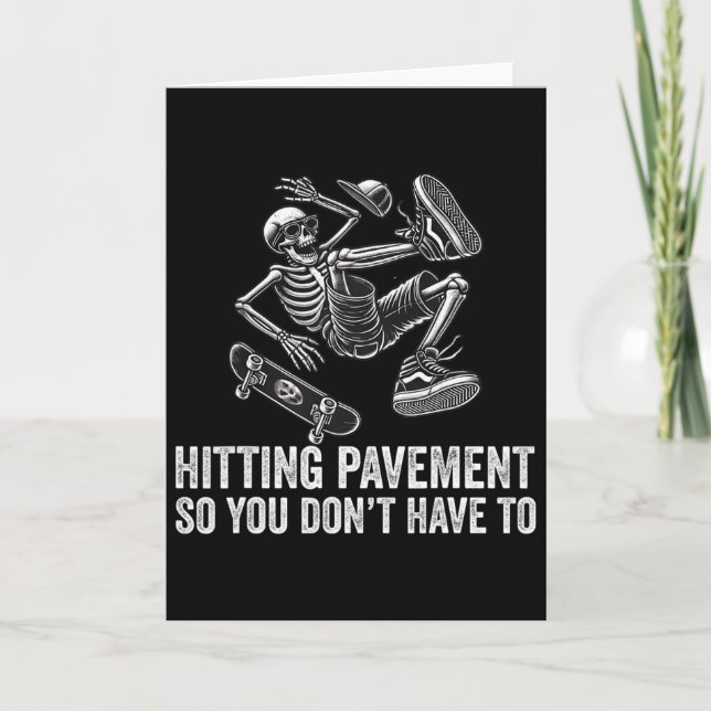 Skateboard Crash Accident Survivor Get Well Skateb Card (Front)