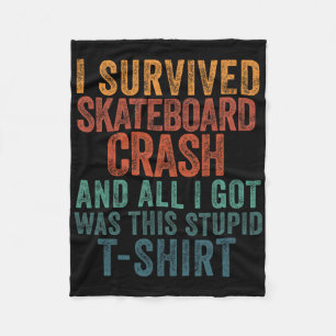 Skateboard Crash Accident Survivor Get Well Skateb Fleece Blanket