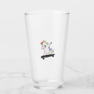 Skateboard Dabbing Unicorn Women Men Kids T-Shirt Glass
