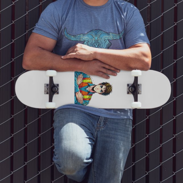 skateboard deck with manga security expert (Outdoor 3)