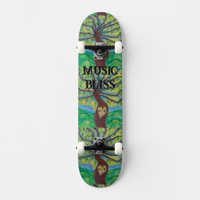 SKATEBOARD DESIGN BY ARTIST PAULA REILLY. (Front)