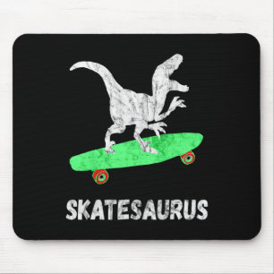 Skateboard Dinosaur Skateboarding T-rex Funny Skat Mouse Mat