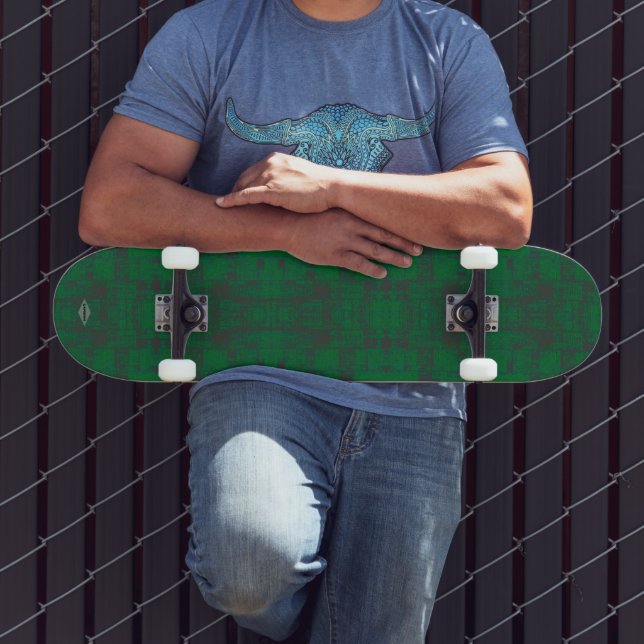 Skateboard Distressed Green Design HAMbWG  (Outdoor 3)