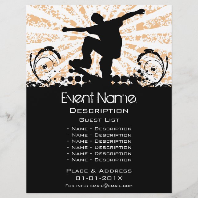 Skateboard Event Promotion Flyer (Front)
