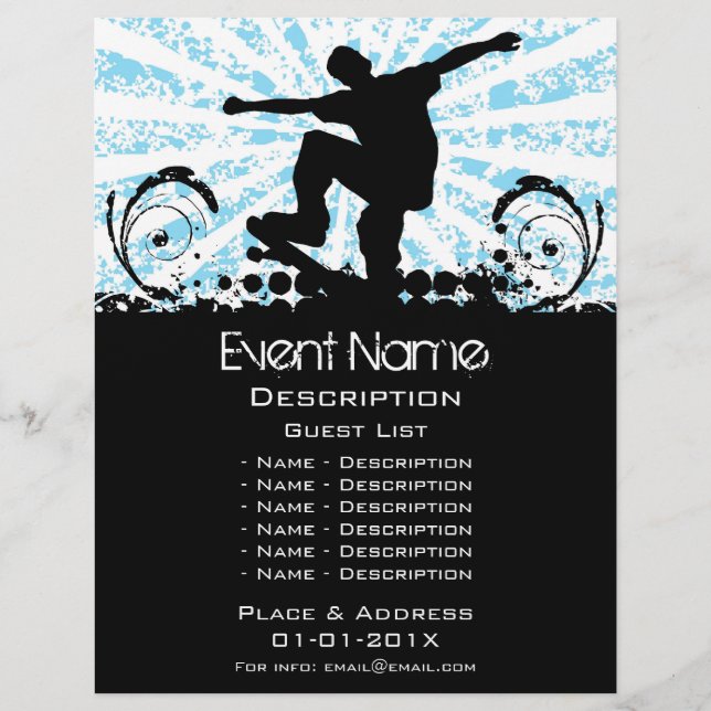 Skateboard Event Promotion Flyer (Front)