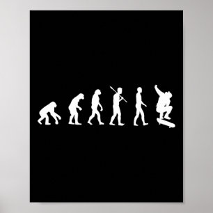 Skateboard Evolution - Skateboarding Gift Shirt Poster