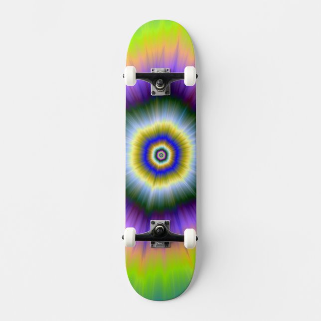 Skateboard    Explosion in Yellow and Violet (Front)