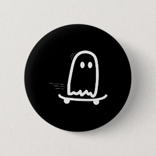 Skateboard Ghost Halloween Costume Funny Ghost Ska 6 Cm Round Badge