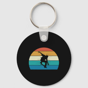 Skateboard Gift - Vintage Skateboarder Key Ring