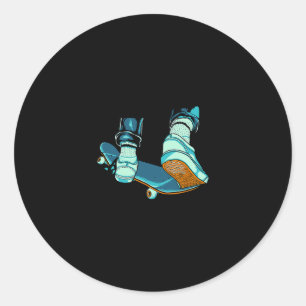 Skateboard Gifts And Accessories Boys Uni Skateboa Classic Round Sticker