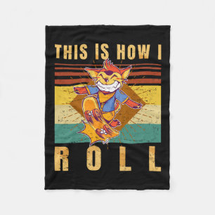 Skateboard Gifts - Skater - This Is How I Roll - R Fleece Blanket
