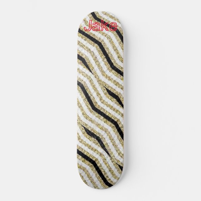 Skateboard Gold Black White (Front)
