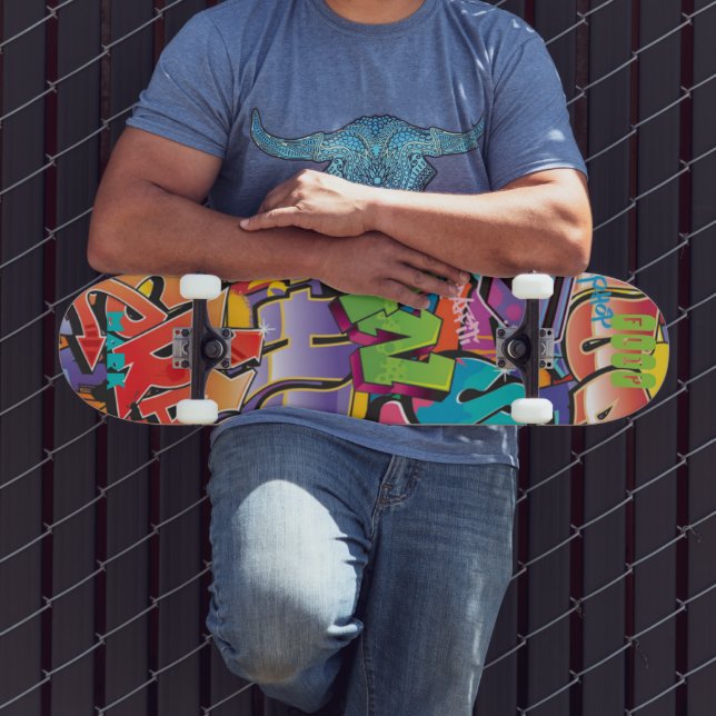 Skateboard Graffiti Style with Name (Outdoor 3)
