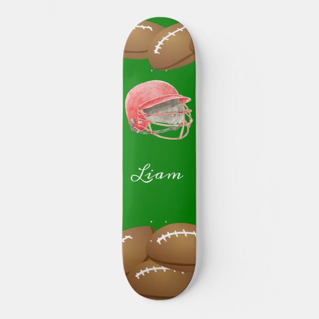 Skateboard Green Football Sports (Front)