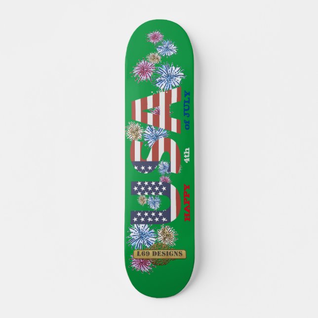 skateboard "HAPPY 4th OF JULY" (Front)