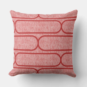 Skateboard Hourglass – Tonal Crimson Reds Cushion