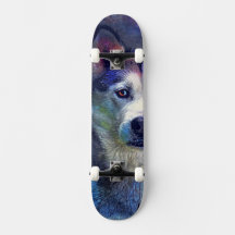 skateboard husky dog #skateboard #husky