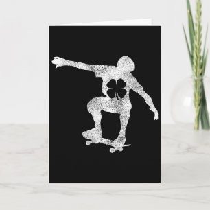 Skateboard Irish St Patrick's Day Shamrock Skatebo Card