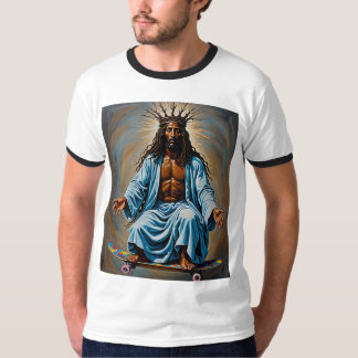 Skateboard Jesus Crowned King Streetwear Tee