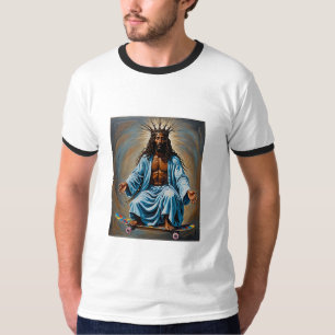 Skateboard Jesus Crowned King Streetwear Tee