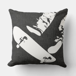 Skateboard Jump – Urban Action Grey Look  Cushion