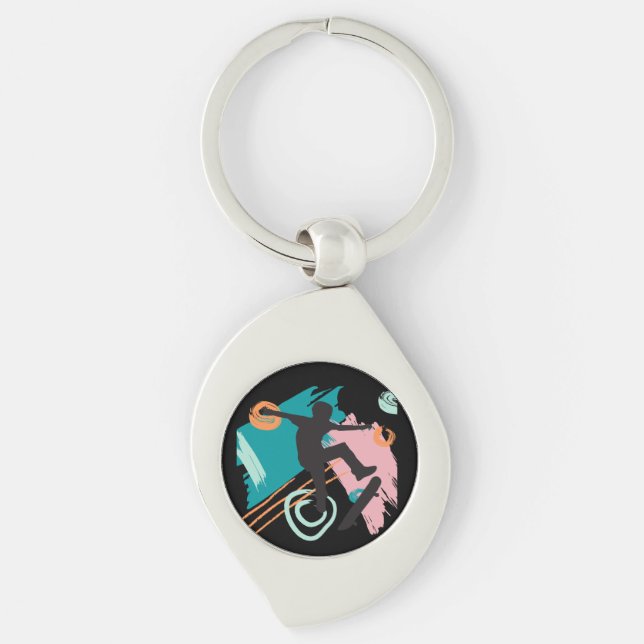 Skateboard Key Ring (Front)