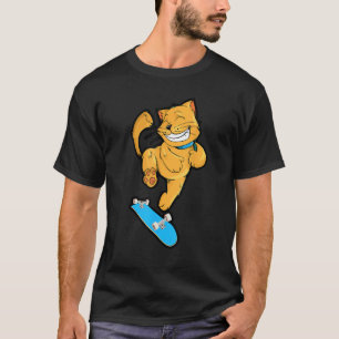 Skateboard Kickflip Cat for Skateboarders and Cat T-Shirt