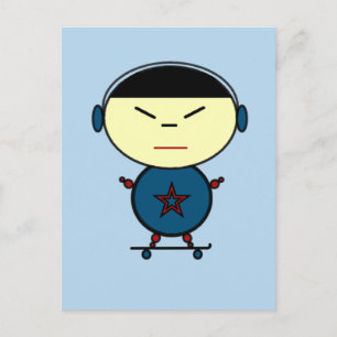 Skateboard Kid Postcard