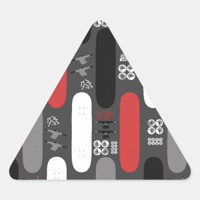 Skateboard Madness (GRB) Triangle Sticker (Front)