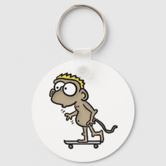 Skateboard Monkey Keychain (Front)