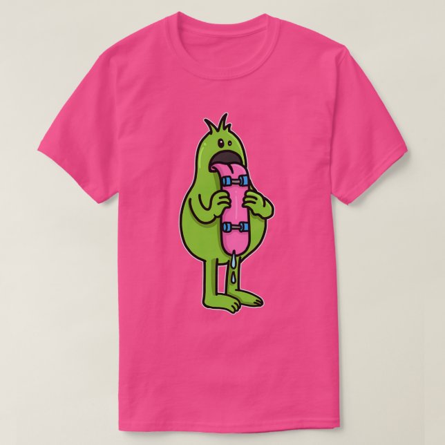 Skateboard Monster Big Tongue Skateboarding Gift 1 T-Shirt (Design Front)