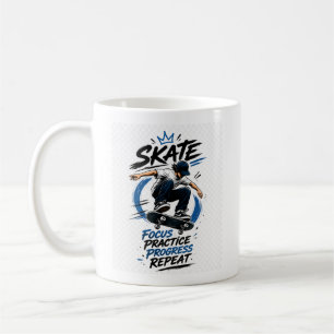 Skateboard Motivation Design Coffee Mug