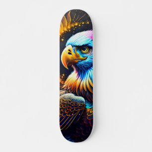 Skateboard multicolored stalk eagle