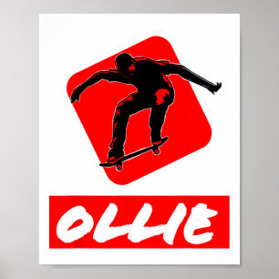 Skateboard Ollie Skateboarder Graphic Poster