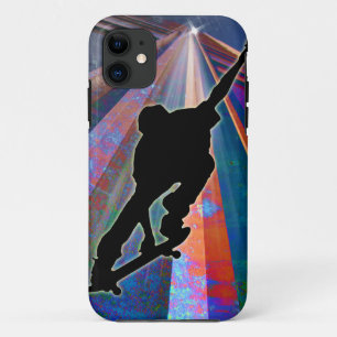 Skateboard on a Building Ray iPhone 11 Case