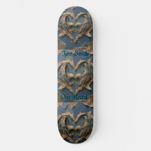 Skateboard Paper Cut Eagle Two Souls One Heart