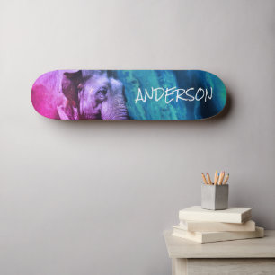Skateboard Personalised Pink Elephant