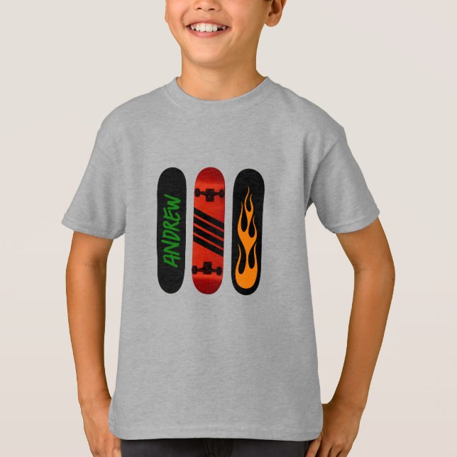 Skateboard Personalised T-Shirt (Front)