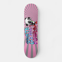 skateboard power girl funny teddy bear