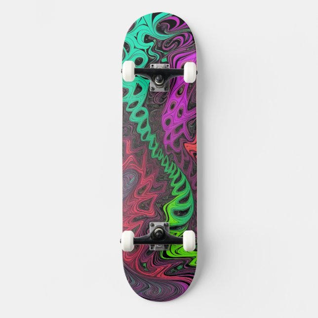 Skateboard Psicodélico - Diseño Vibrante (Front)