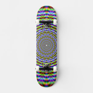 Skateboard Psychedelic Neon Ripples