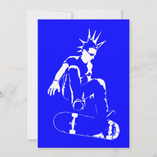 skateboard punk invitation