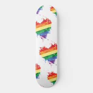 Skateboard - Rainbow Heart