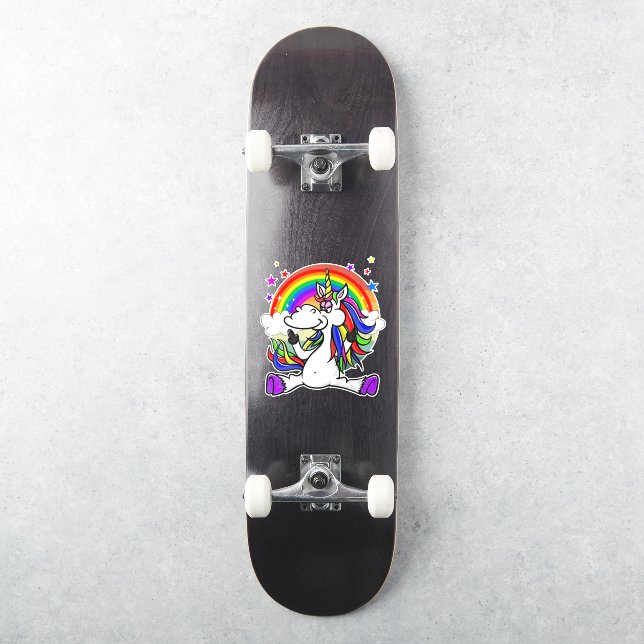 Skateboard rainbow unicorn (Skateboard)